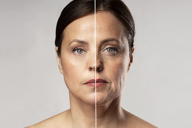 Facial piel envejecida